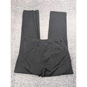 Chaps Pants Mens 33x34 Black Classic Straight Fit Casual Solid Classiccore Dad